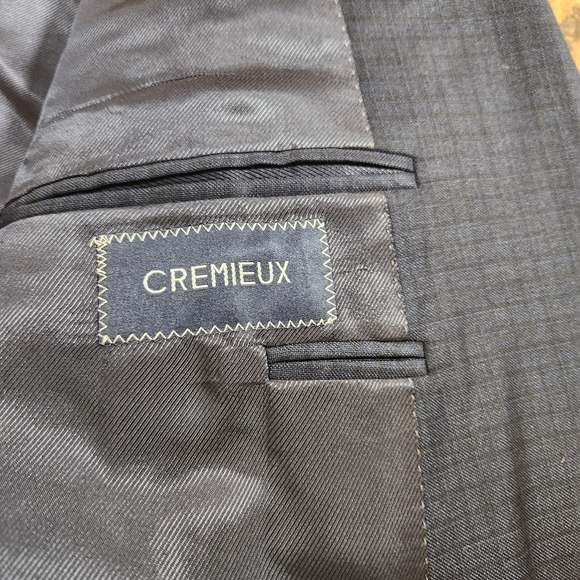 Loro Piano Super 130's Cremieux Blazer Men 44L Blue Grid Check Sport Coat Jacket - Picture 4 of 10